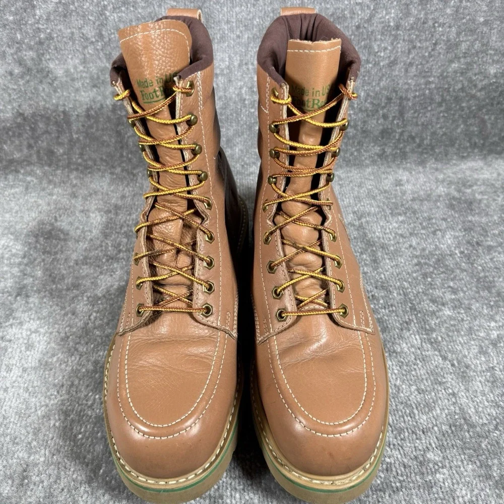 Hytest FootRests Boots Men's 9.5D‎ Brown Comp Toe Safety Lace Up USA Union Made